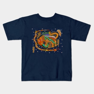 Shaman Serpent Tiger King Spirit Kids T-Shirt